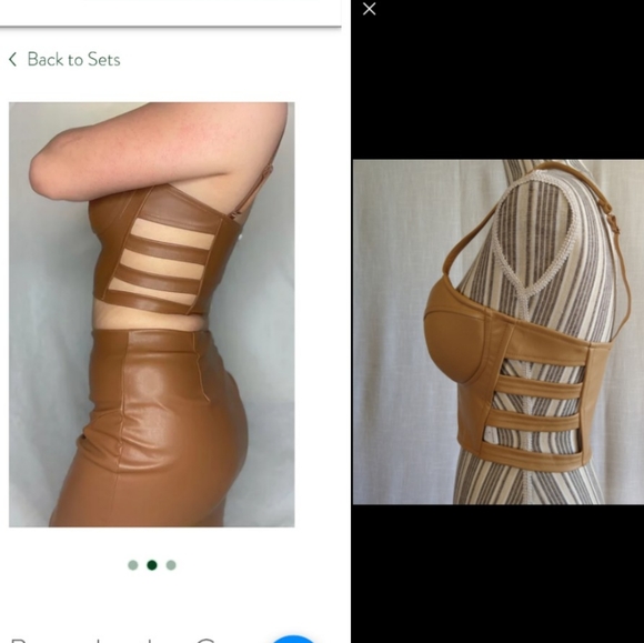Caramel straps bralette bustier crop top size Xlarge - Picture 1 of 11